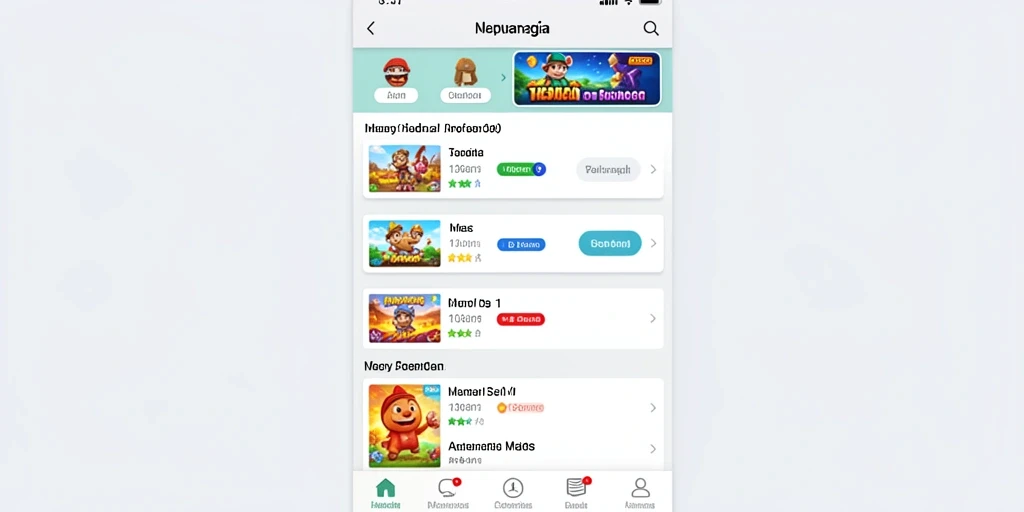 Tampilan awal yang menarik dengan karakter unik.